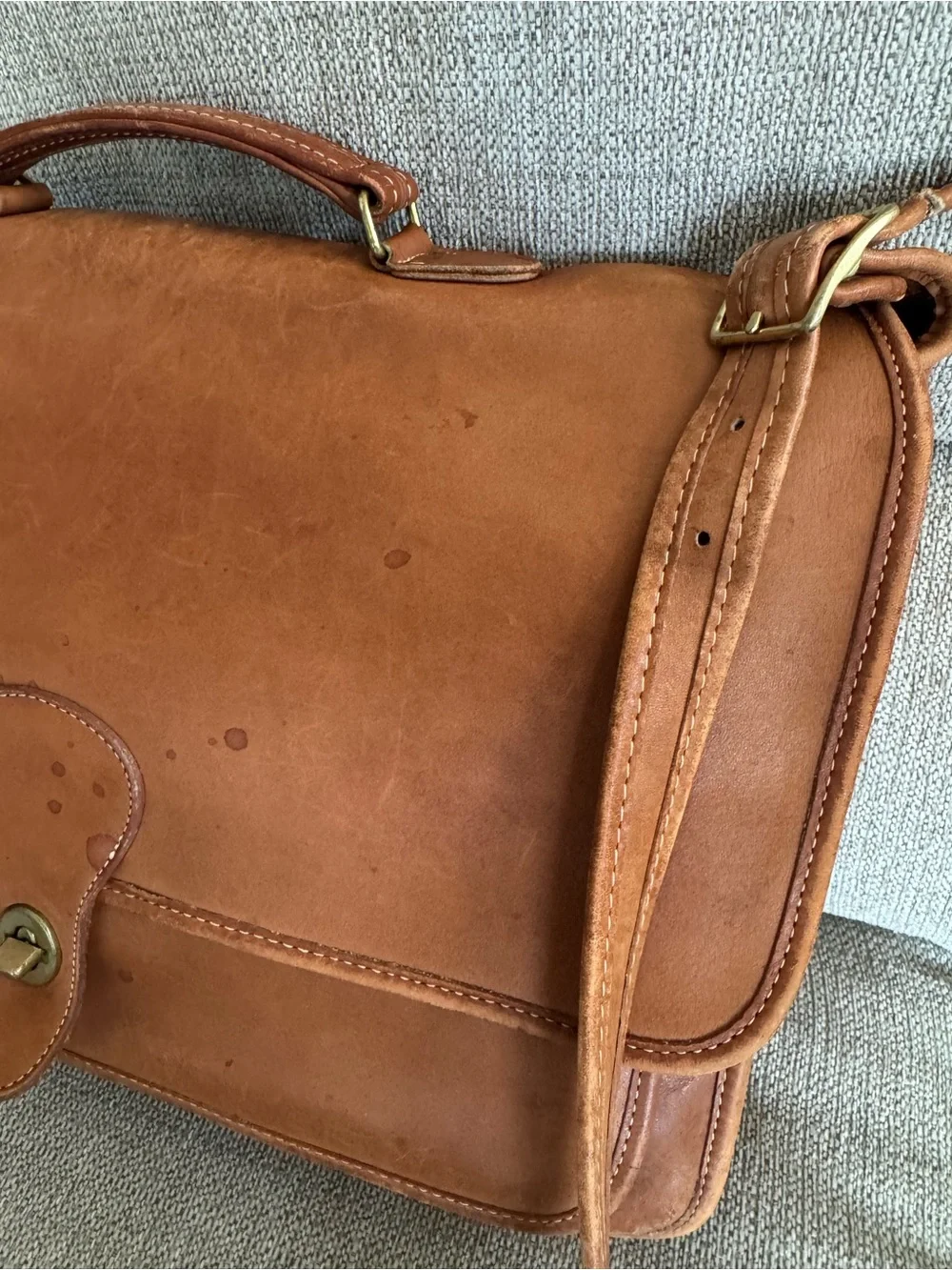 Project vintage coach metropolitan briefcase laptop leather messenger bag